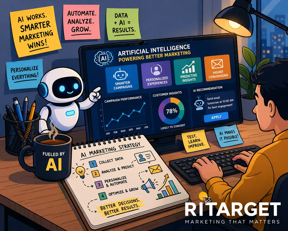 אדם עובד עם מחשב נייד ומשתמש ב-ChatGPT עם פרומפטים מוכנים לחיסכון בזמן